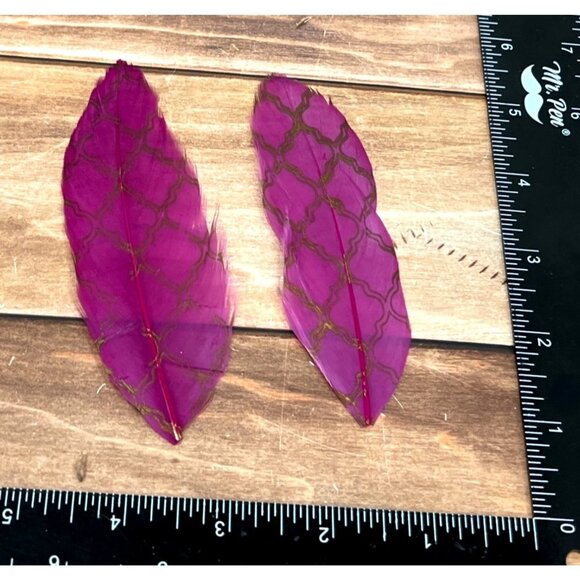 ArtMinds Purple / GOLD Stenciled Feathers 3 PACKS 279695 HOLIDAY - Picture 3 of 5